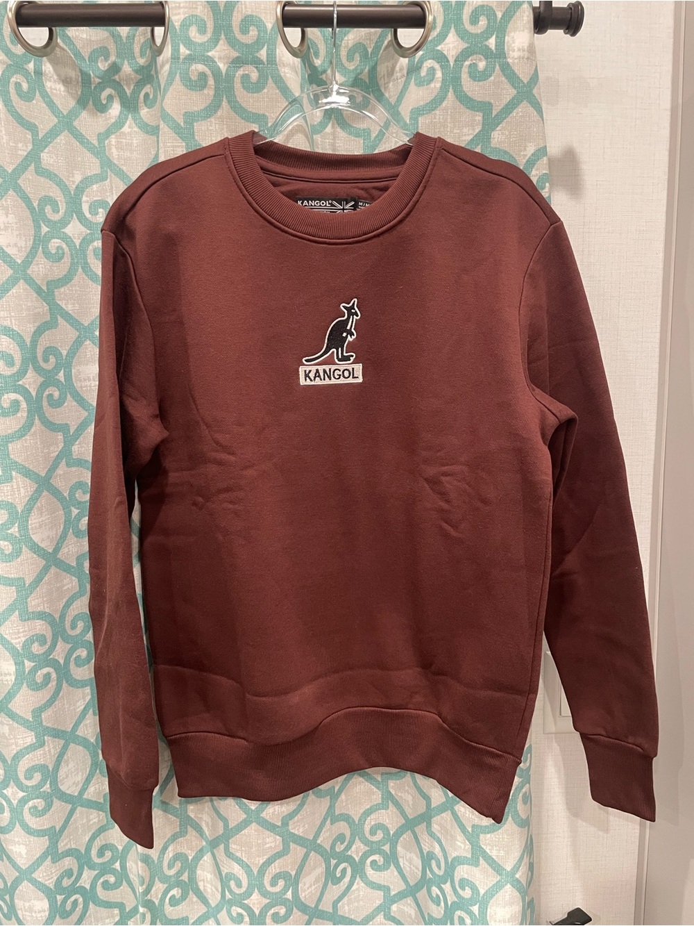 Vintage Deadstock Kangol Brown Embroidered Crewneck Sweatshirt M L & XL
